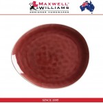 Мелкая овальная тарелка Artisan, 27 х 23 см, цвет гранат, керамика, Maxwell & Williams
