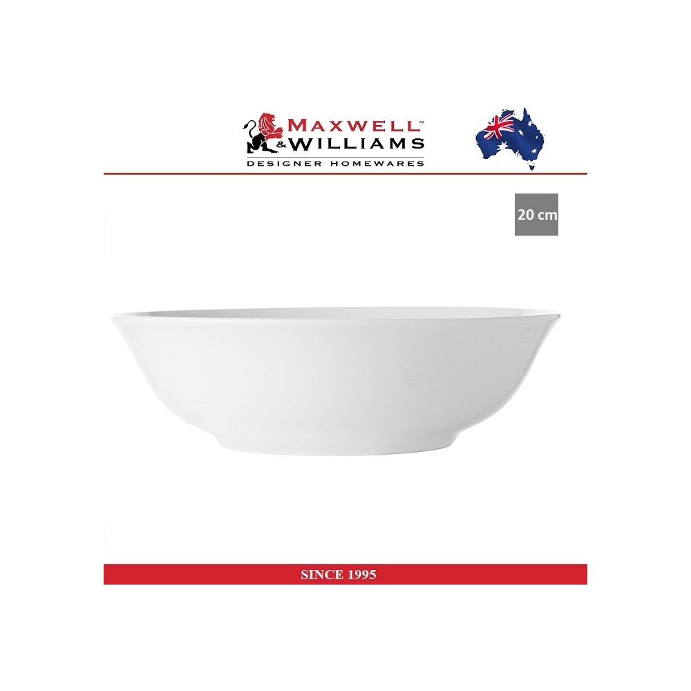 Глубокая тарелка Basic White для супа, пасты, 20 см, Maxwell & Williams