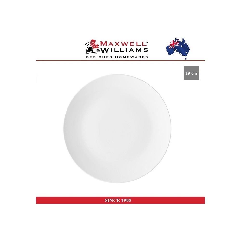 Десертная (закусочная) тарелка Basic White, 19 см, Maxwell & Williams