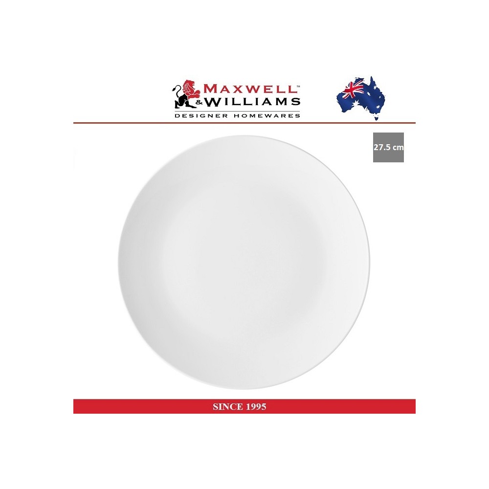Обеденная тарелка Basic White, 27.5 см, Maxwell & Williams