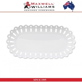 Блюдо Lille для закусок овальное "ажурный край", 39 x 20см, Maxwell & Williams