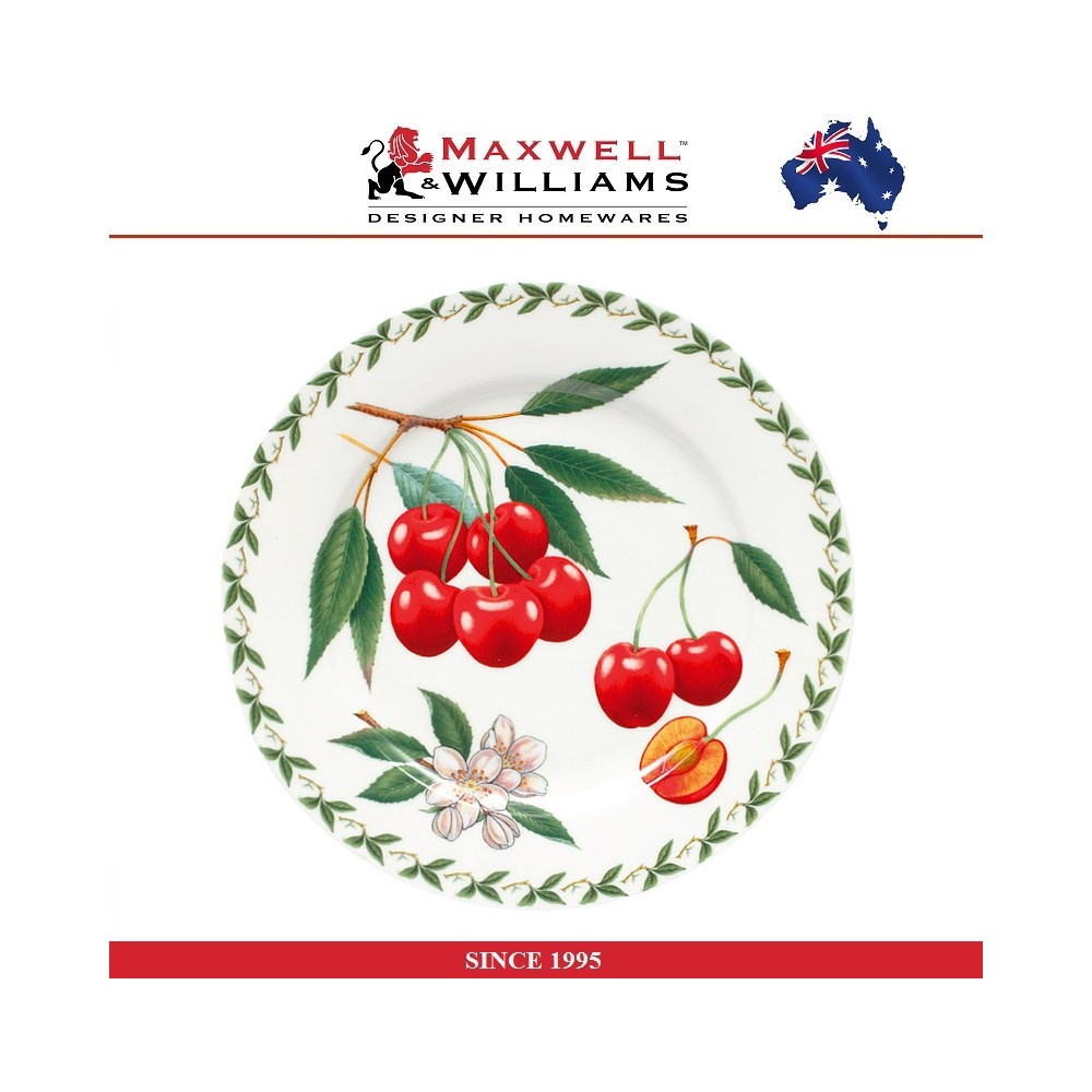 Десертная тарелка Cherry (вишня), в подарочной упаковке 20 см, серия Orchard, Maxwell & Williams