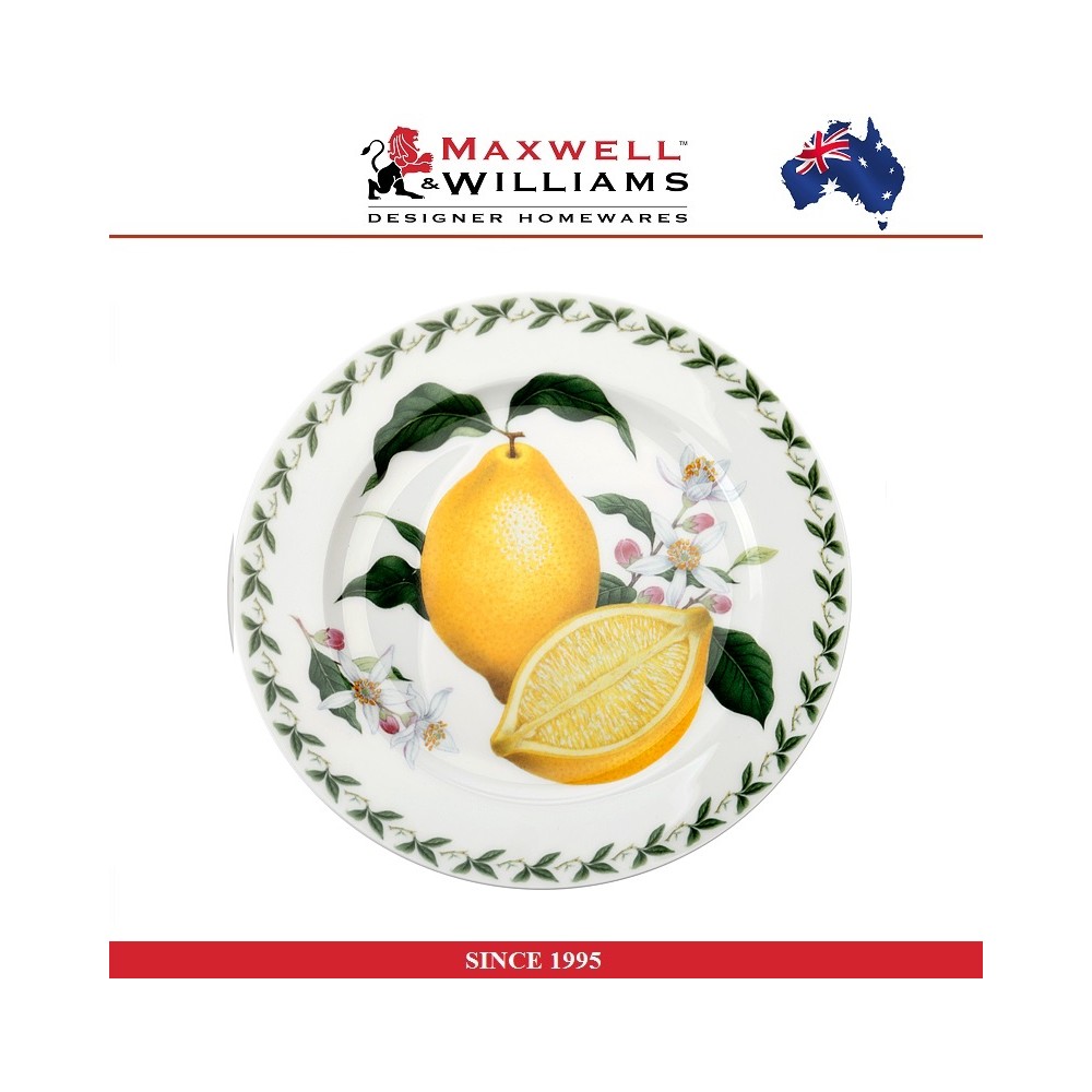 Десертная тарелка Lemon (лимон) в подарочной упаковке, 20 см, серия Orchard, Maxwell & Williams