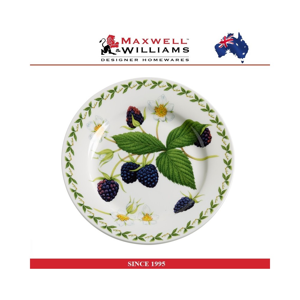 Десертная тарелка Blackberry (ежевика) в подарочной упаковке, 20 см, серия Orchard, Maxwell & Williams