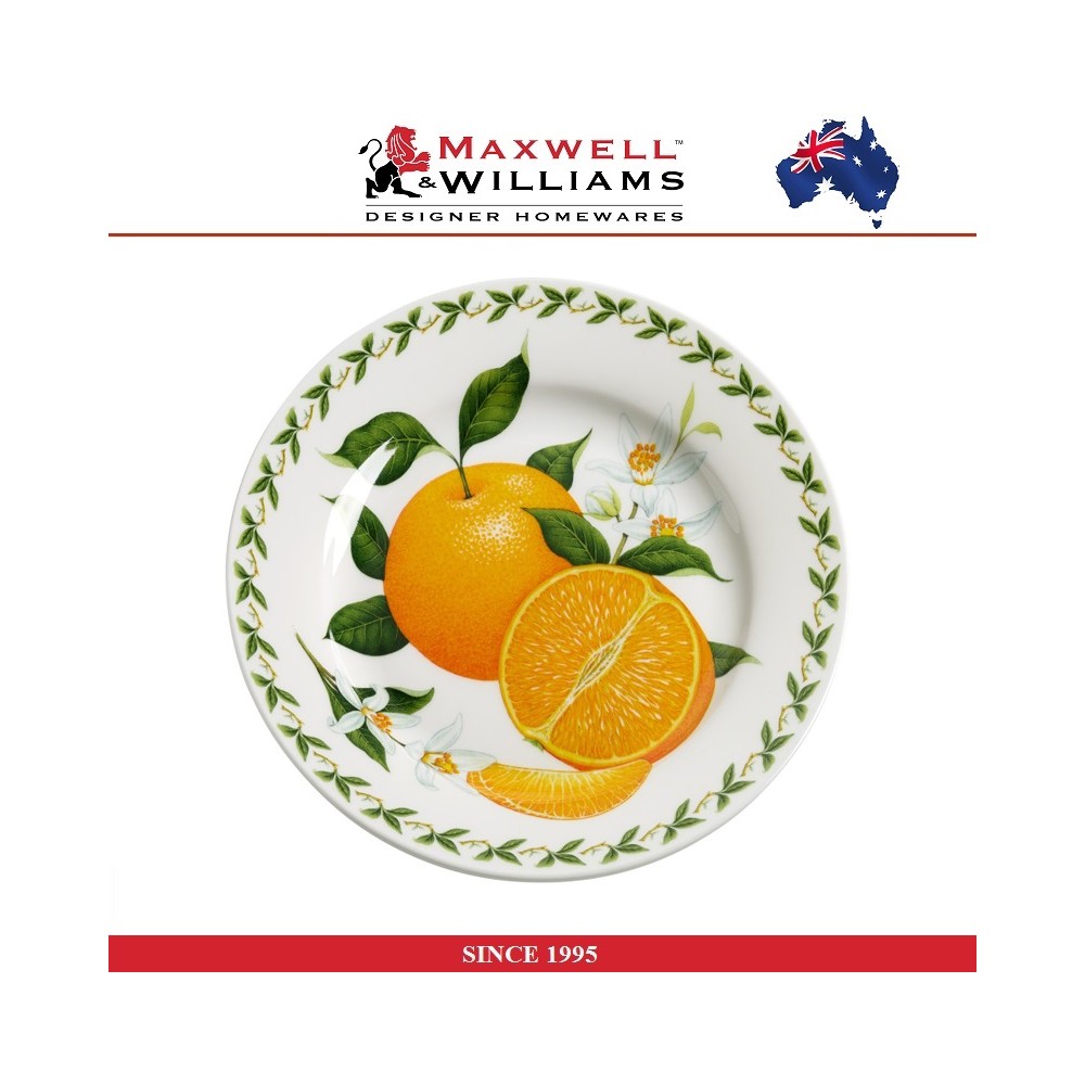 Десертная тарелка Orange (апельсин) в подарочной упаковке, 20 см, серия Orchard, Maxwell & Williams