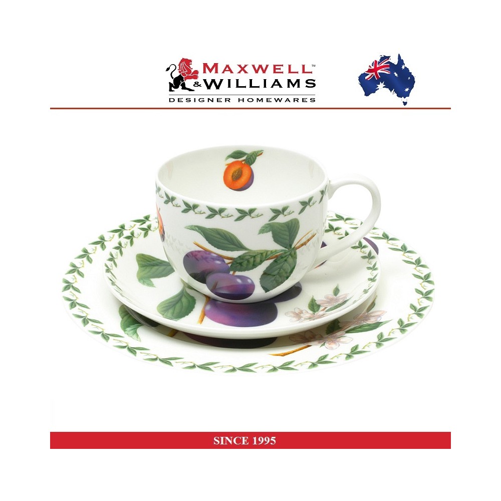 Набор для чаепития Plum (слива) в подарочной упаковке, 3 предмета, серия Orchard, Maxwell & Williams