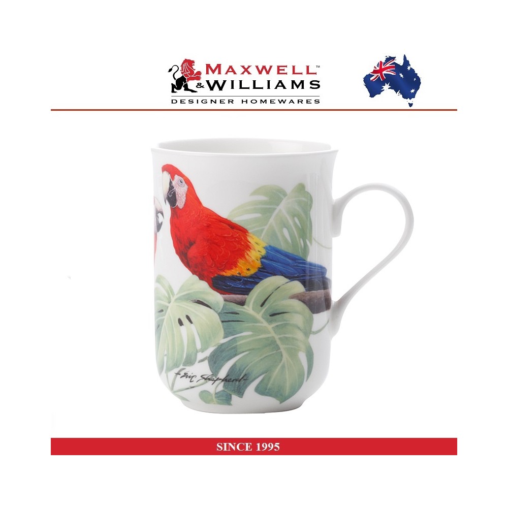Кружка Красный Ара в подарочной упаковке, 300 мл, серия Birds of the World, Maxwell & Williams