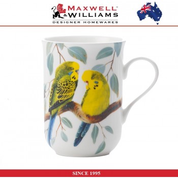 Кружка Волнистые Попугайчики в подарочной упаковке, 300 мл, серия Birds of the World, Maxwell & Williams