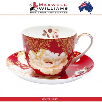 Пара чайная Kimono в подарочной упаковке, 250 мл, костяной красный, Maxwell & Williams