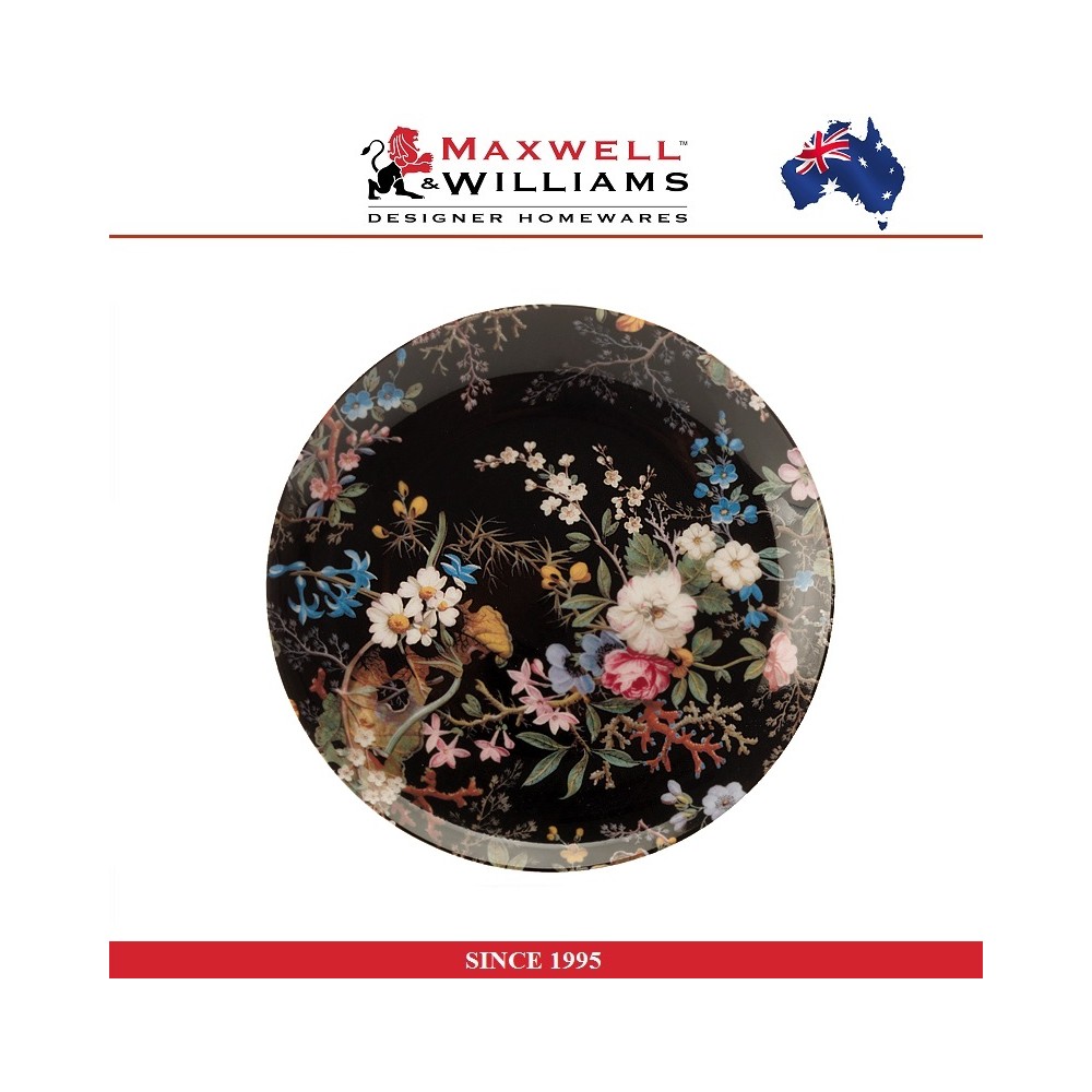 Десертная тарелка Midnight Flowers в подарочной упаковке, 20 см, серия William Kilburn, Maxwell & Williams
