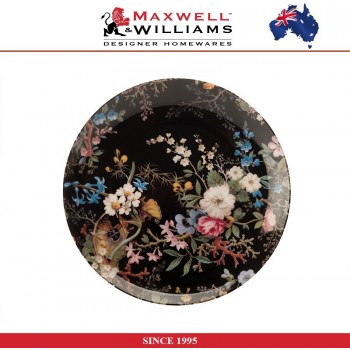 Десертная тарелка Midnight Flowers в подарочной упаковке, 20 см, серия William Kilburn, Maxwell & Williams
