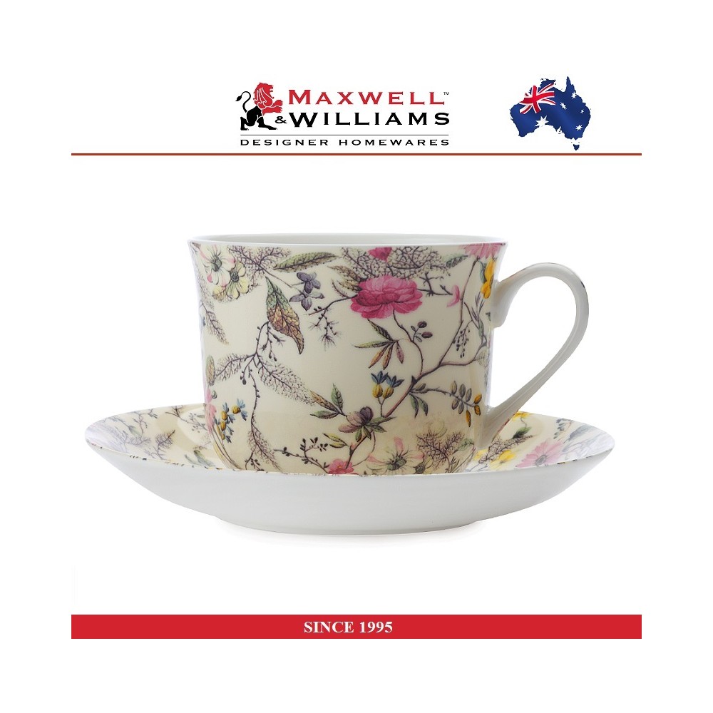 Пара чайная большая Summer Flowers в подарочной упаковке, 480 мл, серия William Kilburn, Maxwell & Williams