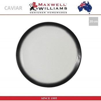 Закусочная тарелка Caviar цвет гранит, 20 см, фарфор, Maxwell & Williams