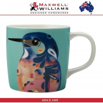 Кружка Pete Cromer Design Лазурный зимородок, 375 мл, Maxwell & Williams