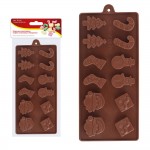 Кондитерская форма "Рождество" для шоколадных конфет, силикон пищевой, MD