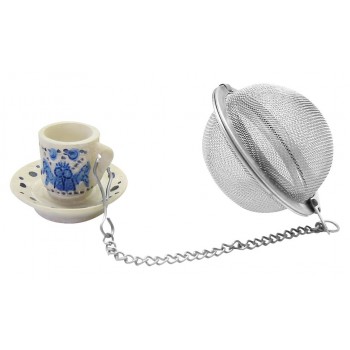 Ситечко для чая с цепочкой, D 4 см, L 4,5 см, сталь нержавеющая, Fackelmann