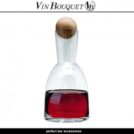 Декантер, 1.2 литра, стекло, дерево, Vin Bouquet