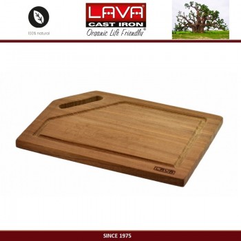Доска IROKO Premium для нарезки и подачи, 30 x 20 см, дерево ироко, LAVA