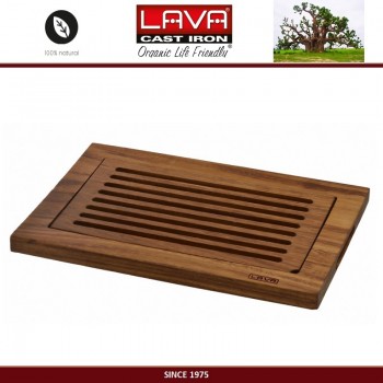 Доска IROKO Premium для хлеба, 40 x 26 см, дерево ироко, LAVA