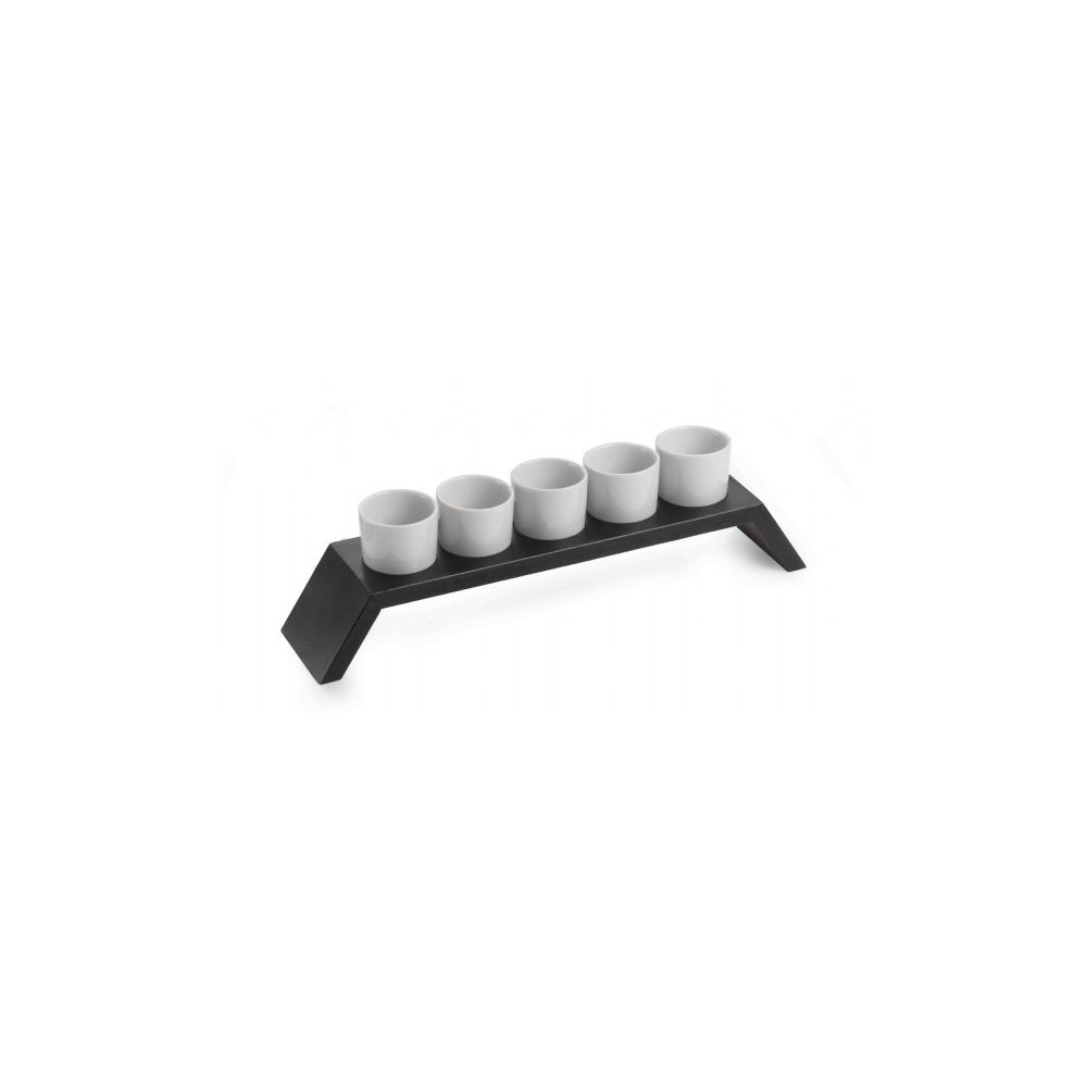 Подставка с фарфоровыми емкостями, 6 предм., L 31 см, W 10 см, Pintinox