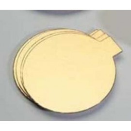 Подложка кондитерская 200 шт/уп. С ручкой, D 8 см, Картон, серия ЗОЛОТО