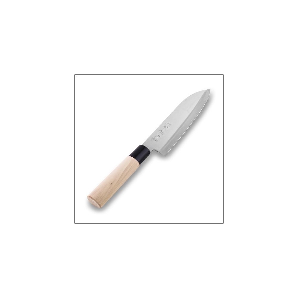 Нож японский Сантоку Масаширо, L 16,5 см, сталь нержавеющая 420J2, серия SEKIRYU Basic
