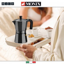Кофеварка гейзерная Vitro Noir, на 3 порции, алюминий пищевой, антипригарное покрытие, Monix