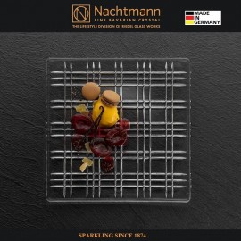Блюдо SQUARE серое, 28 х 28 см, бессвинцовый хрусталь, Nachtmann, Германия