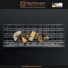 Блюдо SQUARE серый, 42 х 15 см, бессвинцовый хрусталь, Nachtmann, Германия