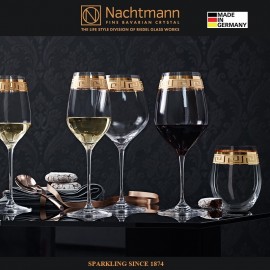 Бокалы MUSE Burgundy для красных вин, 2 шт по 840 мл, позолота, хрусталь, Nachtmann