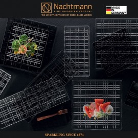 Блюдо SQUARE серый, 42 х 15 см, бессвинцовый хрусталь, Nachtmann, Германия