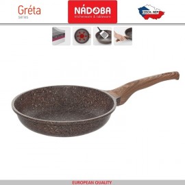 Сковорода GRETA, индукционное дно, D 24 см, гранитное покрытие, Nadoba