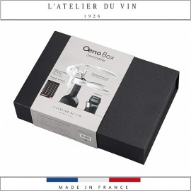 Подарочный набор Oeno Box Sommelier: штопор, каплеуловитель, винно-гастрономический гид, L'Atelier Du Vin