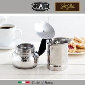 Гейзерная кофеварка OPERA на 4 чашки, индукционное дно, сталь 18/10, G.A.T.