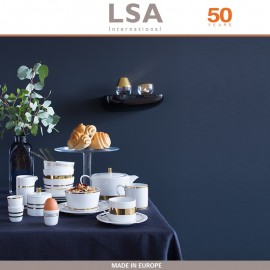 Бокалы Deco с золотым декором, выдувное стекло, 8 шт по 390 мл, LSA