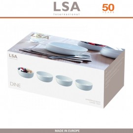 Миски DINE для завтрака, 4 шт, D 15 см, столовый LSA