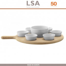 Набор Paddle для закусок: 7 предметов на подставке, светлый, LSA