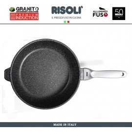 Антипригарная глубокая сковорода-сотейник Granito Induction, D 28 см, Risoli