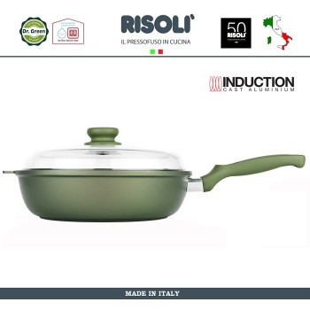 Антипригарная глубокая сковорода Dr.Green INDUCTION, D 28 см, Risoli