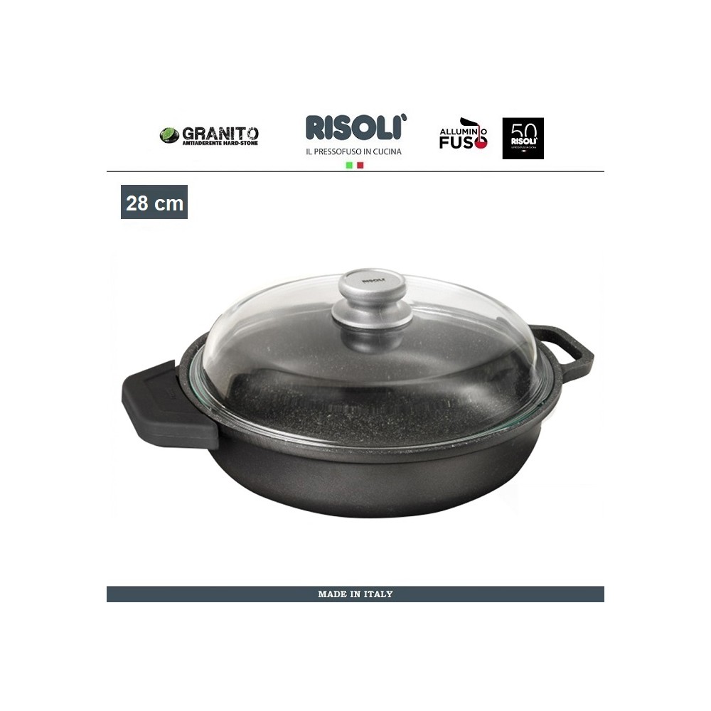 Антипригарная сковорода-сотейник Granito Induction, D 28 см, Risoli