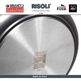 Антипригарная глубокая сковорода-сотейник Granito Induction, D 24 см, Risoli
