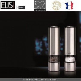 Автоматическая мельница ELIS SENSE для соли, с LED подсветкой, на батарейках, PEUGEOT