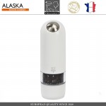 Автоматическая мельница Alaska для перца, подсветка, на батарейках,  цвет белый, PEUGEOT