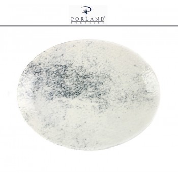 Блюдо-тарелка SMOKY овальная, 21 см, фарфор, Porland