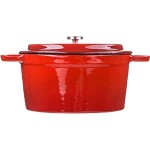 Кастрюля для духовки, плиты и подачи, 700 мл, D 14 см, чугун литой, красный, серия Good Taste