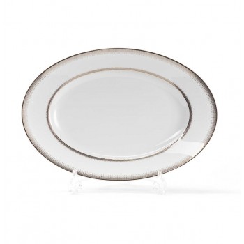 Блюдо овальное большое, 35 х 24 см, серия Royal Platina