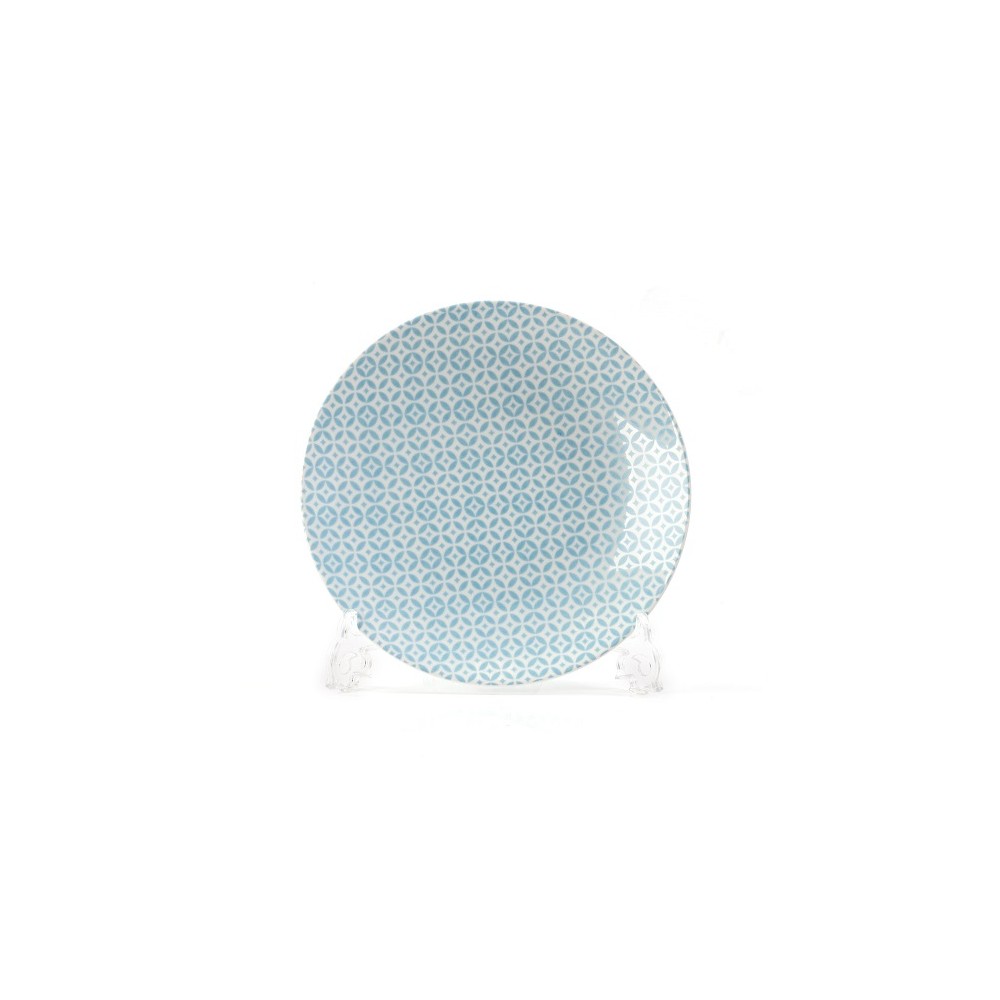 Тарелка десертная, D 21 см, голубой орнамент, серия European Design 