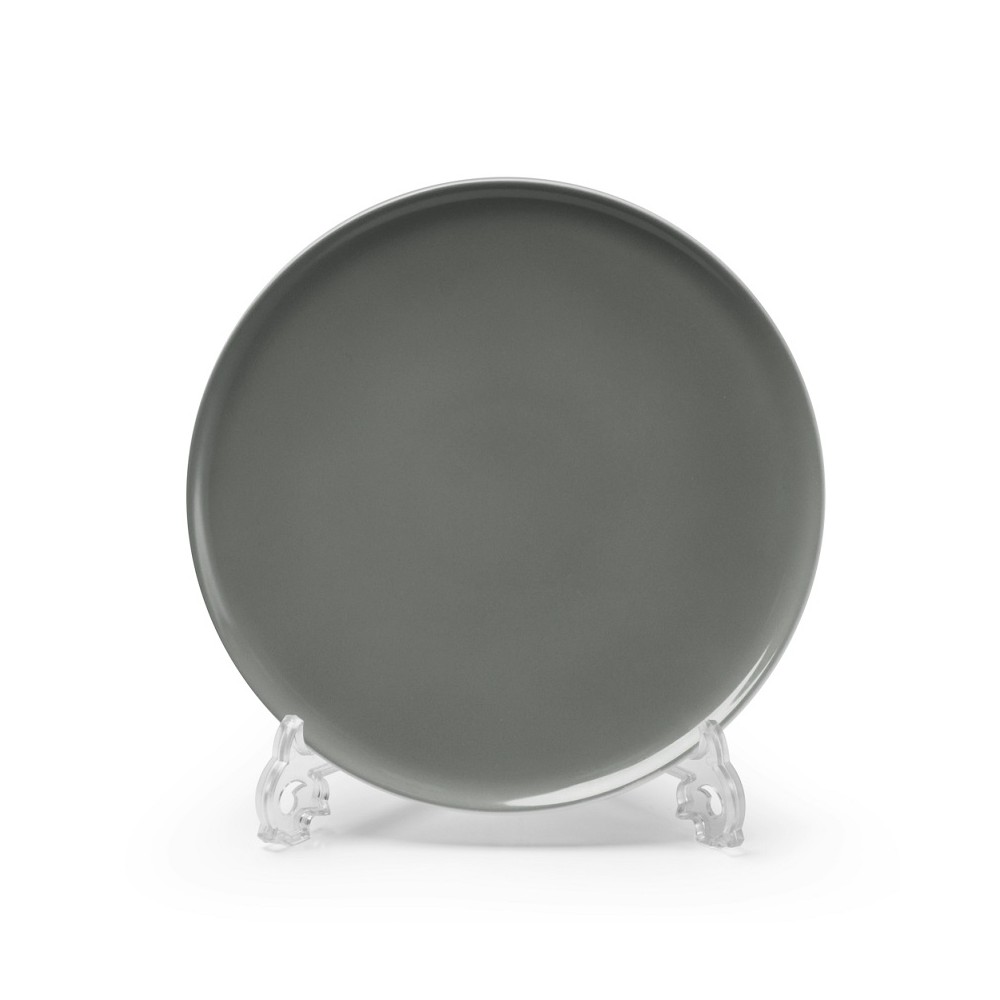 Тарелка десертная, D 21 см, серый графит, серия Yono 