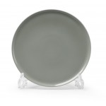 Тарелка обеденная, D 27 см, серый графит, серия Yono 