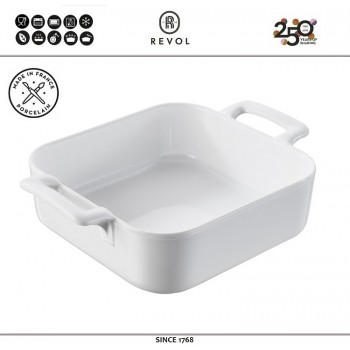 Блюдо Belle Cuisine для запекания и подачи, 20 х 20 см, H 6 см, фарфор жаропрочный, REVOL, Франция